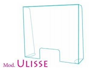 SCHERMO PROTETTIVO IN PLEXYGLASS 3MM 120X70/30X15 CM ULISSE