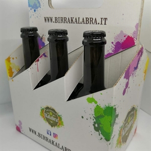 CONFEZIONE REGALO BIRRA KALABRA PZ.4 CL.33 CON 2 BICCHIERI