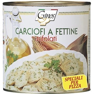 CARCIOFI A FETTE TRIFOLATI PER PIZZA KG.2 GINOS