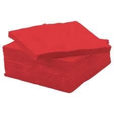 TOVAGLIOLI 24X24 COLOR ROSSO PZ.50 PACK SERVICE