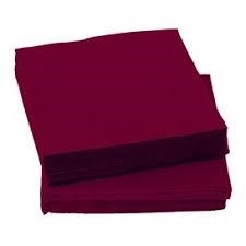 TOVAGLIOLI 24X24 COLOR BORDEAUX PZ.50 PACK SERVICE