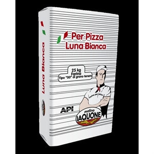 FARINA PER PIZZA LUNA BIANCA KG.25 IAQUONE