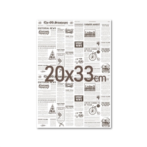CARTA ANTIGRASSO RETTANGOLARE  20X33CM CROWN CHEF PZ.500 BRENTA