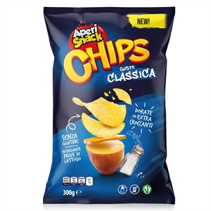 PATATINE CHIPS CLASSICHE GR.300 APERISNACK GEVI TRADE