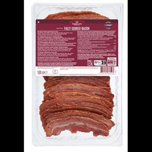 BACON FULLY COOKED SLICE 43% GR.500 TULIP DANISH