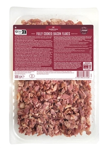 BACON FULLY COOKED FLAKES 43% SURGELATO GR.500 TULIP DANISH