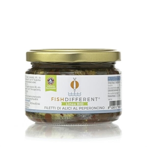 FILETTO RUSTICO  DI ALICI AL PEPERONCINO GR.250 FISH DIFFERENT